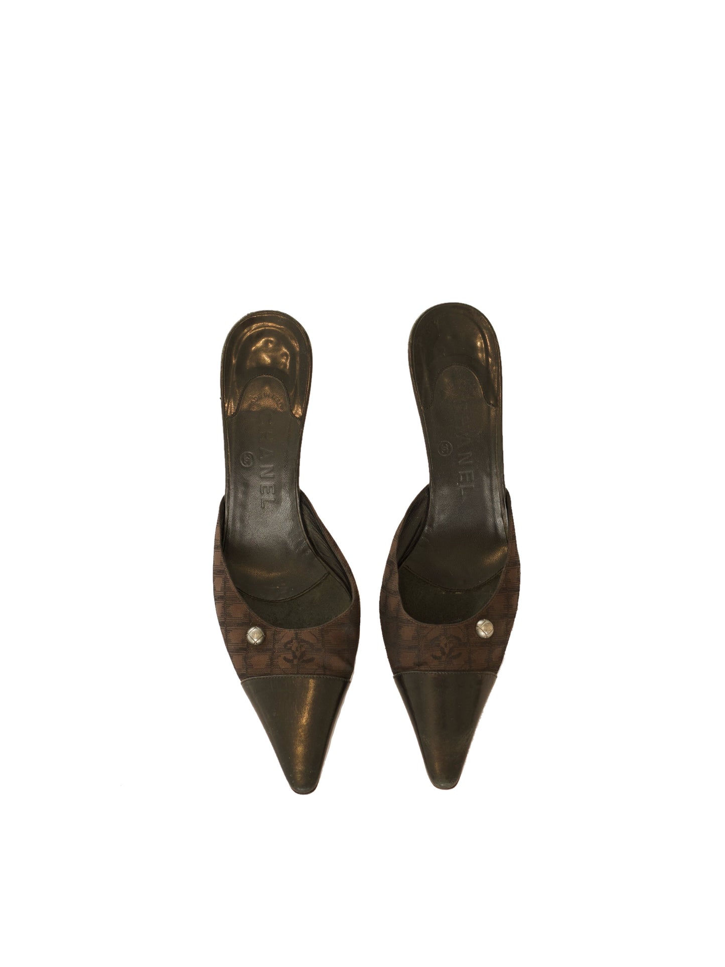 Chanel Mules (38) - Brown & Black