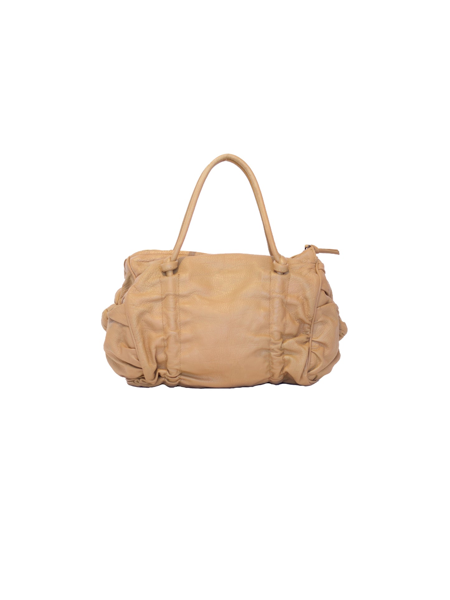 Bottega Veneta Ruched Shoulder Bag - Tan
