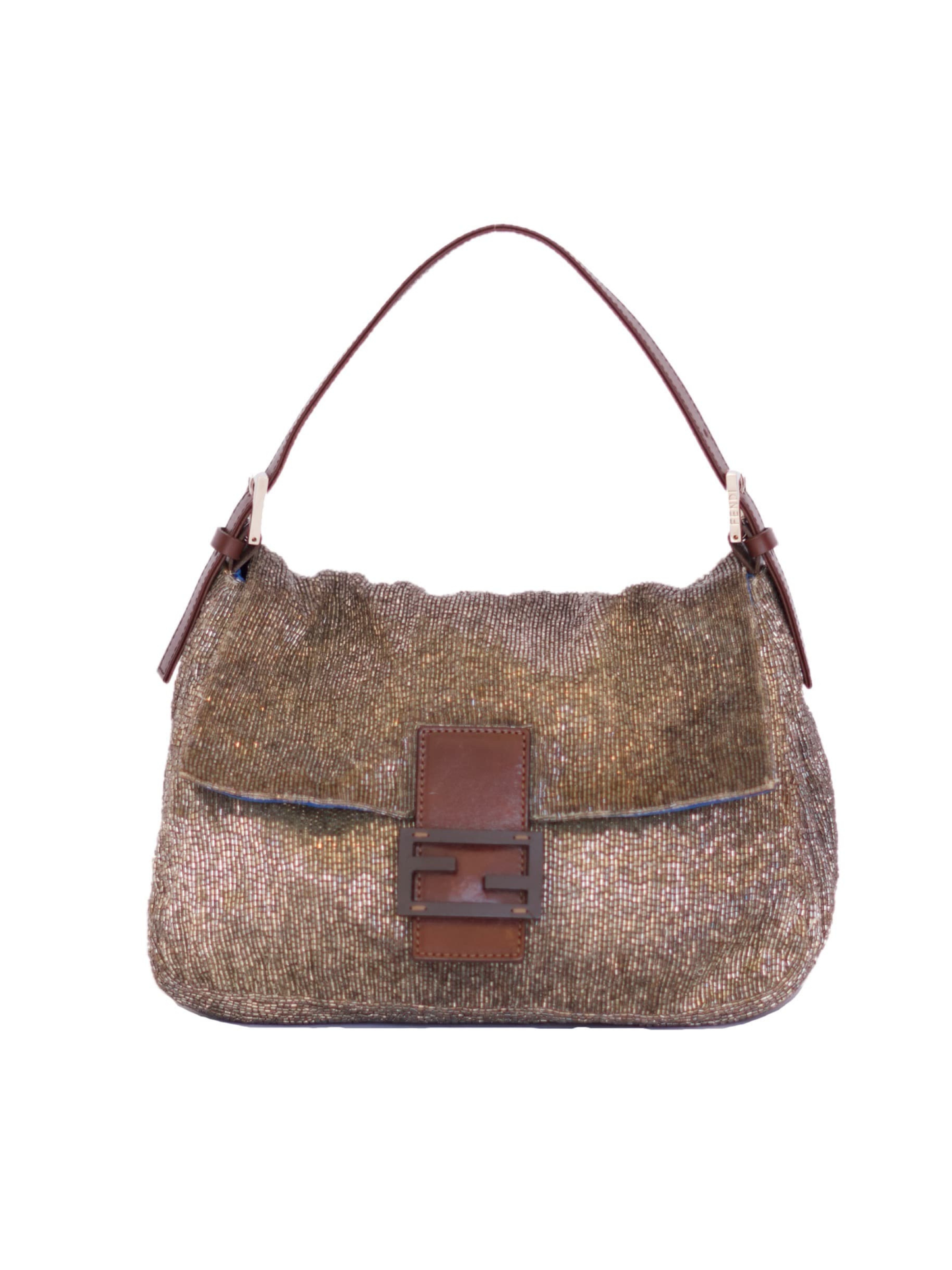 Fendi Beaded Mamma Baguette - Silver